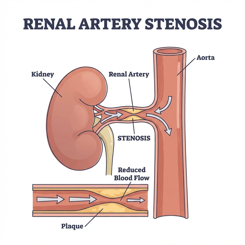 Renal Artery Stenosis Diagram
