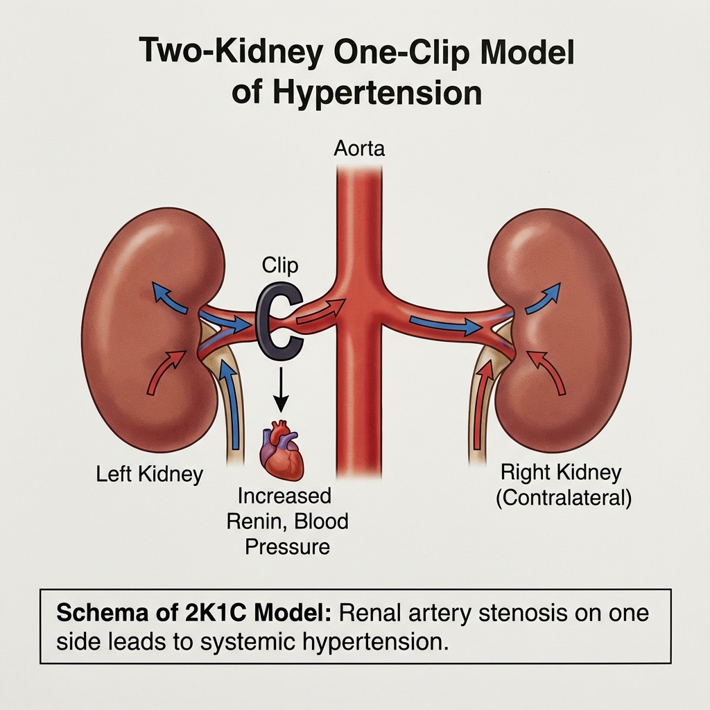 Two-Kidney One-Clip Model Diagram
